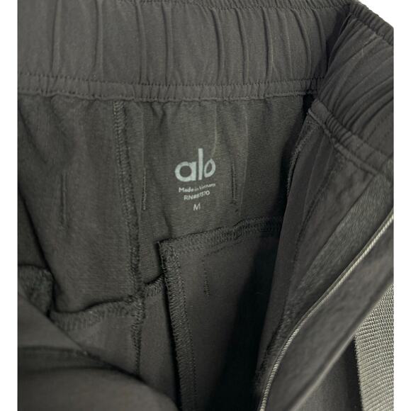 ALO Sweatpants Womens Black Jogger Pants Side Release Buckle Belt Ankle size M - Picture 6 of 6